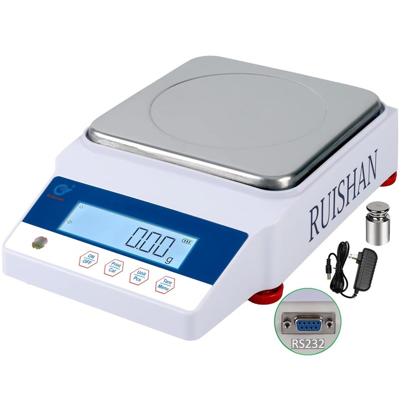 RUISHAN Lab Balance Scale 3000gx0.01g High Precision Electronic Digital Analytical Balance Gram Scale .01g Accuracy Gn DWT GSM Unit Laboratory Kitchen Jewelry Scientific Gold Industrial Postal Scales - Image 2